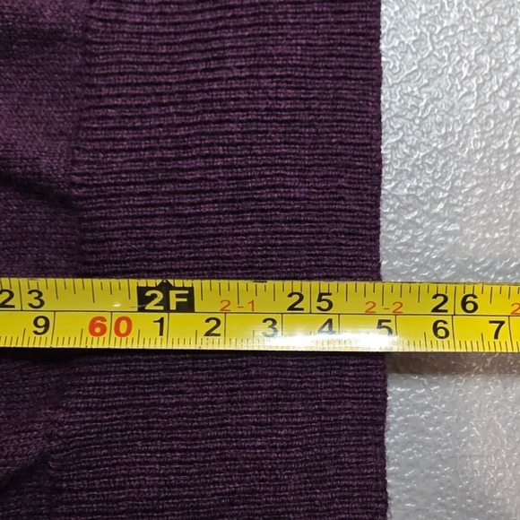 Hickey Freeman Mens M Purple Cotton Cashmere Blend Pullover Sweater - Picture 8 of 10